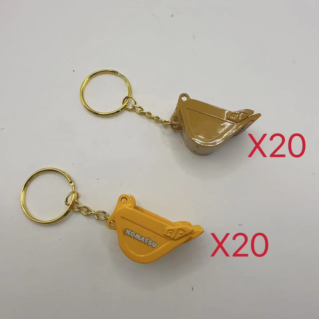 Heavy Equipment Keychain - Portachiavi con ciondolo escavatore 40 pezzi