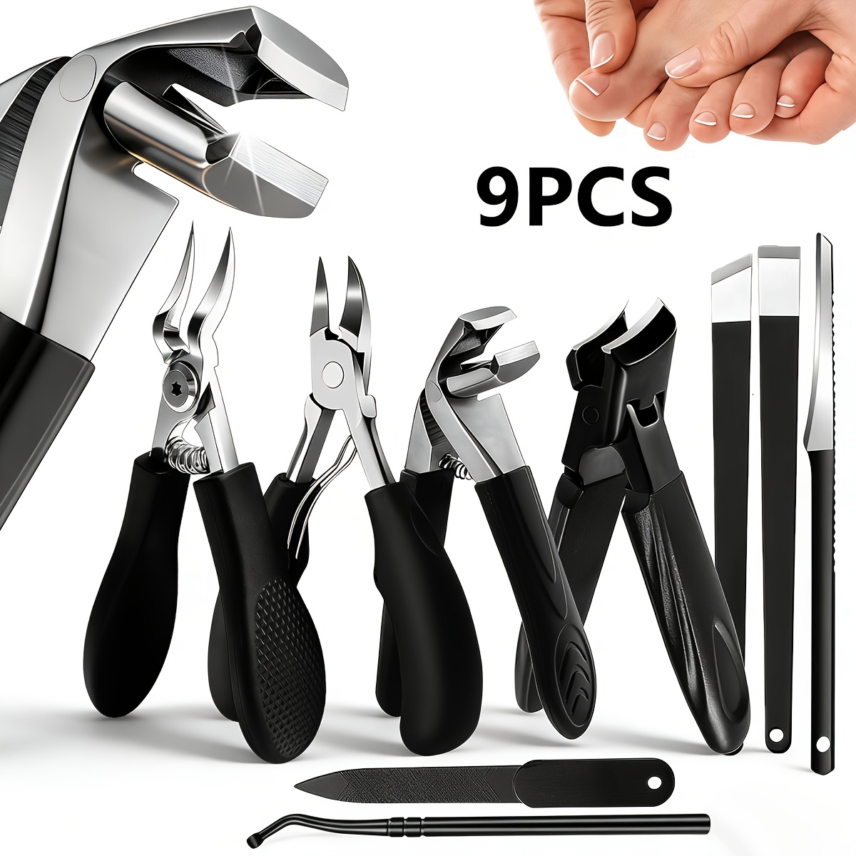 Heavy Equipment Scraper - Set manicure da 9 pezzi in